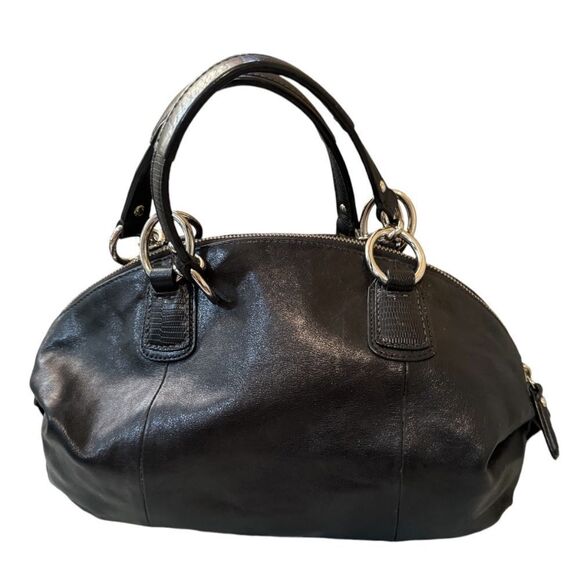 Vintage, Original Coach Hand Bag, Genuine Leather. Black - Picture 4 of 14